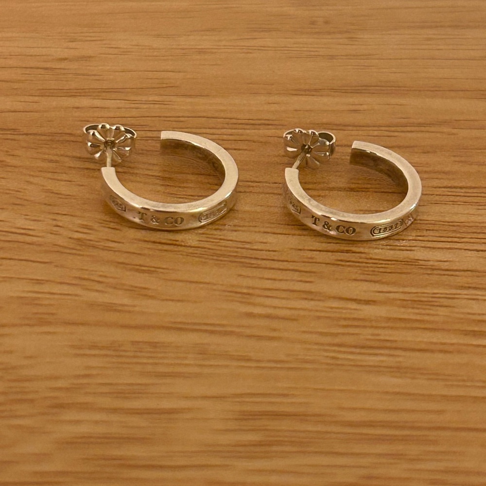 Tiffany & Co. 1837 Silver Hoop Earrings